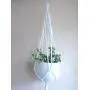 Cotton Modern Macrame plant hanger- Natural white cord Cotton Modern Macrame plant hanger- Natural white cord