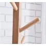 Bedroom Floor Solid Wooden Coat Rack Door Clothes Hanger Living Room Vertical Wooden Clothes Rack (Color : Walnut Color)