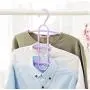 10 pcs Creative Home Three-Layer Hangers 4 Colors Three Layer Anti-Skid Plastic Clothes Hanger for Household Pants Rack Hangers Random Color