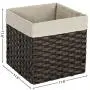 SONGMICS Set of 3 Rattan-Style Storage Baskets Bins, Storage Cubes, Indoor Collapsible Toy Organizer, 27L Decorative Bins with Metal Frame and Handles, Bedroom Closet Laundry Room, Brown URRB130BR SONGMICS Set of 3 Rattan-Style Storage Baskets Bins, Storage Cubes, Indoor Collapsible Toy Organizer, 27L Decorative Bins with Metal Frame and Handles, Bedroom Closet Laundry Room, Brown URRB130BR