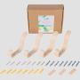 Plywood Wall Hooks Set of 4 Wood Coat Hooks Hanging Clothes Hats Robes Towels (Unfinished)