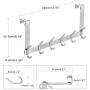 Kernorv Over The Door Hook for Clothes, Sturdy Heavy Duty Over The Door Hanger 12 Hooks for Clothes,Towels,Hats,Coats,Backpacks, Bag, Robe,Wigs,Shower in Bathroom,Living Room, Kitchen and Garage