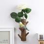 Wall Hooks,Coat Hooks Wall Mounted Bird Wall Mount Coat Hooks with a Fake Flower Creative Resin Wall Hooks Hanger Decor Clothes Hat Towel Keys Hook Rack Entryway Bathroom Kitchen Organizer for Entrywa
