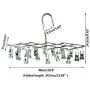 niumanery Windproof Foldable Quickly Remove Stainless Steel Laundry Clothes Drying Rack Drip Hanger with 18 Clips for Underwear Sock Glove Bra Pink niumanery Windproof Foldable Quickly Remove Stainless Steel Laundry Clothes Drying Rack Drip Hanger with 18 Clips for Underwear Sock Glove Bra Pink