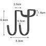 5 Pcs Over Door Hooks, Double S Shaped Cabinet Door Hook Stainless Steel Heavy Duty Hooks for Cabinet, Kitchen, Closet