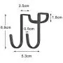 5 Pcs Over Door Hooks, Double S Shaped Cabinet Door Hook Stainless Steel Heavy Duty Hooks for Cabinet, Kitchen, Closet