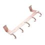 Gulevy Rose Gold Over The Door Hook Organizer Rack - 5 Hook Over Door Hanger Hook - Heavy Duty Towel Hook Set/Robe Hook Set/Clothes Hanger Rack - Rose Gold