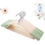 KIPB 10 pcs Adult Plastic Clothes Hangers Non-Slip No Trace Drying Rack Clothes Hanger for Sweaters Dress Shirts (Random Color)