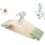 KIPB 10 pcs Adult Plastic Clothes Hangers Non-Slip No Trace Drying Rack Clothes Hanger for Sweaters Dress Shirts (Random Color)