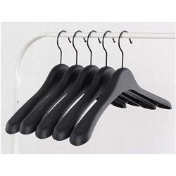 Black Thick Wide Shoulder Plastic Clothes Hanger Decoration for Coats Jacket and Fur 10 Pieces