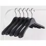 Black Thick Wide Shoulder Plastic Clothes Hanger Decoration for Coats Jacket and Fur 10 Pieces Black Thick Wide Shoulder Plastic Clothes Hanger Decoration for Coats Jacket and Fur 10 Pieces