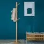XuYuanjiaShop Free Standing Coat Rack Solid Wood Coat Rack Indoor Bedroom Office Hanger Multi-Hook Drying Clothes Rack Entryway Coat Hanger Stand