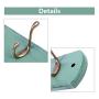 DOKEHOM 6-Antique Brass Hooks -(Available 4 and 6 Hooks)- on Natural Pine Wooden Coat Rack Hanger, Mail Boxes Packing (Mediterranean Blue)