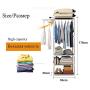 GzPuluz Metal Iron Coat Rack Floor Standing Clothes Hanging Storage Shelf Clothes Hanger Racks (Color : Pink dots)