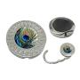 Sonva Purse Hanger Folding Handbag Hook - Peacock Feathers Table Hook Folding Bag Desk Hanger Foldable Holder