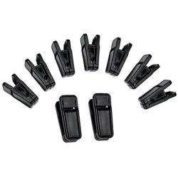 BESTCYC A-line Slim-line Plastic Finger Clips Clothes Pants Hangers Clips, 2.2 Inch, Set of 24pcs (Black)