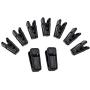BESTCYC A-line Slim-line Plastic Finger Clips Clothes Pants Hangers Clips, 2.2 Inch, Set of 24pcs (Black)