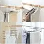 5PC Random Color 5 in 1 Pant Rack Shelves Stainless Steel Clothes Hangers Multi-Functional Wardrobe Magic Hanger