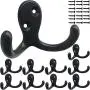 10Pcs Coat Hooks Hardware Wall Hooks Heavy Duty Hooks for Hanging Coats Double No Rust Hooks Wall Mounted for Key, Towel, Bags, Cup, Hat 10Pcs Coat Hooks Hardware Wall Hooks Heavy Duty Hooks for Hanging Coats Double No Rust Hooks Wall Mounted for Key, Towel, Bags, Cup, Hat