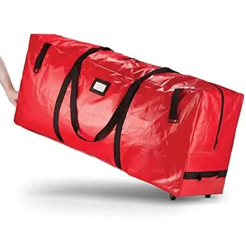 Heavy Duty Rolling Christmas Tree Storage Bag- Fits Up to 7.5 ft. Artificial Christmas Tree, Space Saver Hanging Tree Bag Storage, Made of Ultra Strong PVC Coated Polyester Material, Heavy Duty Rolling Christmas Tree Storage Bag- Fits Up to 7.5 ft. Artificial Christmas Tree, Space Saver Hanging Tree Bag Storage, Made of Ultra Strong PVC Coated Polyester Material,