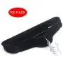 JUPAI 100pcs 450.524.5 Plastic Flocking Clothes Hangers with Rail Velvet Hangers Heavy Duty - Non Slip -Space Saving Clothes Hangers Black