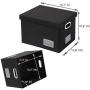 Superjare Updated File Boxes for Hanging Files, Set of 2, Storage Office Boxes with 60 lbs Weight Capacity, Durable MDF Board & Linen Fabric, File Storage Organizer for Letter/Legal - Black