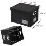 Superjare Updated File Boxes for Hanging Files, Set of 2, Storage Office Boxes with 60 lbs Weight Capacity, Durable MDF Board & Linen Fabric, File Storage Organizer for Letter/Legal - Black Superjare Updated File Boxes for Hanging Files, Set of 2, Storage Office Boxes with 60 lbs Weight Capacity, Durable MDF Board & Linen Fabric, File Storage Organizer for Letter/Legal - Black