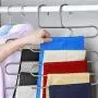 CHAOMING 5 Layers S Shape Multi-Functional Clothes Hangers Pants Storage Hangers Durable Premium Material