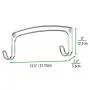mDesign Metal Wire Wall Mount Ironing Board Holder - 2 Strong Hooks Hold Ironing Board, Towels, Cleaning Brushes, Spray Bottles, Coats - for Laundry Rooms, Utility Rooms, Closets, Garages - Chrome