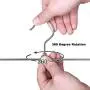 HQSHOP Trouser Hangers, Strong Metal Pant/Skirt Hangers with Clips, 10 Pack Non Slip Clothes Jean Hangers with 360°Rotatable Chrome Swivel Hooks