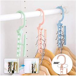 Plastic 5 Circle Multilayer Windproof Clothes Hanger Organizer Fixed Holder Storage Racks Buckle Hanger Anti-Slip Home Hanger 10pcs Random Color