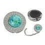 Sonva Purse Hanger Folding Handbag Hook - Turquoise Blue Table Hook Folding Bag Desk Hanger Foldable Holder