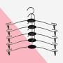 Cabilock Clothes Hanger 10pcs Black Metal Hanger Non-Slip Underwear Rack Underpants Clips for Shop Clothing Store