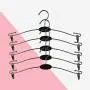Cabilock Clothes Hanger 10pcs Black Metal Hanger Non-Slip Underwear Rack Underpants Clips for Shop Clothing Store