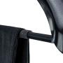 HANGERWORLD 5 Black 19.7inch Plastic Coat Clothes Garment Pant Skirt Bar Hangers 1.96inch Broad Shoulder Support