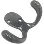 Latom Double Prong Robe Hooks Heavy Duty Wall Mounted Rustic Hanging Hooks Retro Cloth Hanger Coat Hanger - Pack of 6