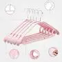YQ WHJB Plastic Clothes Hangers,Extra Wide Shoulder Not-Slip Multifunction Standard Hanger 360 Degrees Rotate Hook for Adult 20 Pack-d
