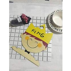 Studyset Kids Clothes Hangers,Cute Cartoon Children Wood Hanger for Kids Clothes Child Room Decoration 2520.50.5cm Prince