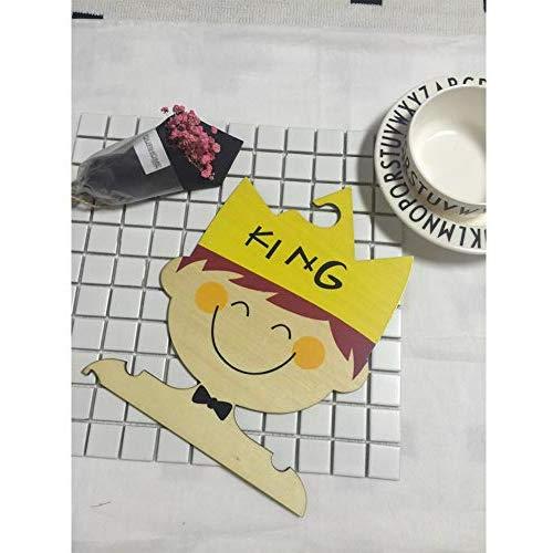 Studyset Kids Clothes Hangers,Cute Cartoon Children Wood Hanger for Kids Clothes Child Room Decoration 2520.50.5cm Prince