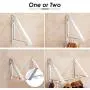 Janolia Clothes Hanger, Wall Mounted, Aluminum Folding Clothes Rack, Space Saving for Clothes Storage