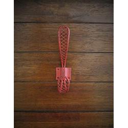 Farmhouse Wall Hook, Mesh Wire Design, Colonial Red or Pick Color, Metal Wall Hanger, Towel, Keys, Coat Hook, Cottage Chic Vintage Decor