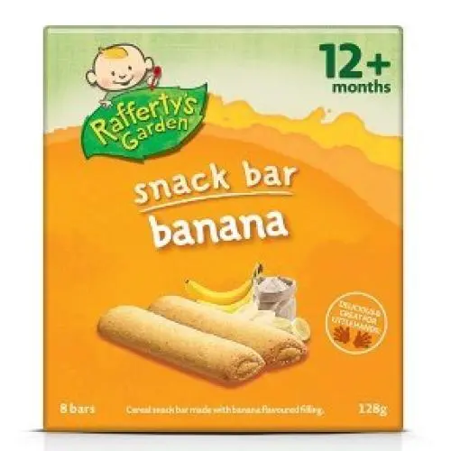 Raffertys Garden Fruit Snack Bar Banana (12M+) 128g Raffertys Garden Fruit Snack Bar Banana (12M+) 128g