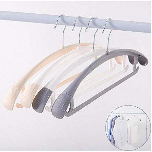 10pcs Random Color Creative Anti-Slip Clothes Hangers Trousers Pants Multi-Functional Hanger Closet Drying Rack Organizer