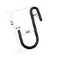 24 Pack 2.4 Inch Black S Shaped Hooks Small Hanging Hangers for Bathroom Bedroom Office Kitchen Garden