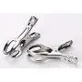 RuiLing 12pcs Giant Clothes Peg Stainless Steel Beach Towel Clips Windproof Clothespins Drying Racks Retaining Clip Hanger 8.5cm + 12cm