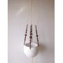 Macrame Plant hanger - Brown or black beads