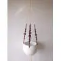 Macrame Plant hanger - Brown or black beads Macrame Plant hanger - Brown or black beads