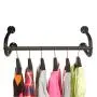 MyGift Modern Black Metal Wall Mounted Bathroom & Bedroom Hanging Towel Bar/Clothing Rod Rack MyGift Modern Black Metal Wall Mounted Bathroom & Bedroom Hanging Towel Bar/Clothing Rod Rack