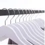 Cocomaya 17.5 Inch White Solid Wooden Hanger Coats Clothes Dress Shirts Hanger with 360 Swivel Hook, Pack of 20 Cocomaya 17.5 Inch White Solid Wooden Hanger Coats Clothes Dress Shirts Hanger with 360 Swivel Hook, Pack of 20