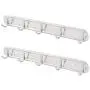 uxcell Bedroom Washroom Wall Mounted 5 Hooks Towel Hat Coat Hanger Rack 2PCS uxcell Bedroom Washroom Wall Mounted 5 Hooks Towel Hat Coat Hanger Rack 2PCS